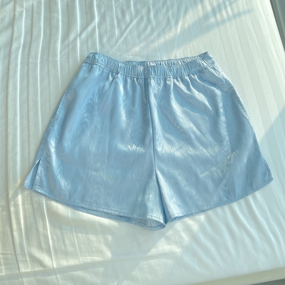 Open Edit Satin Jacquard Shorts - Picture 3 of 4